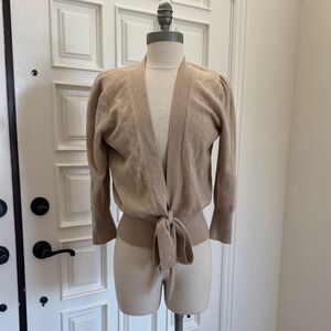 Banana Republic 100% Italian Cashmere Tie-Front Cardigan